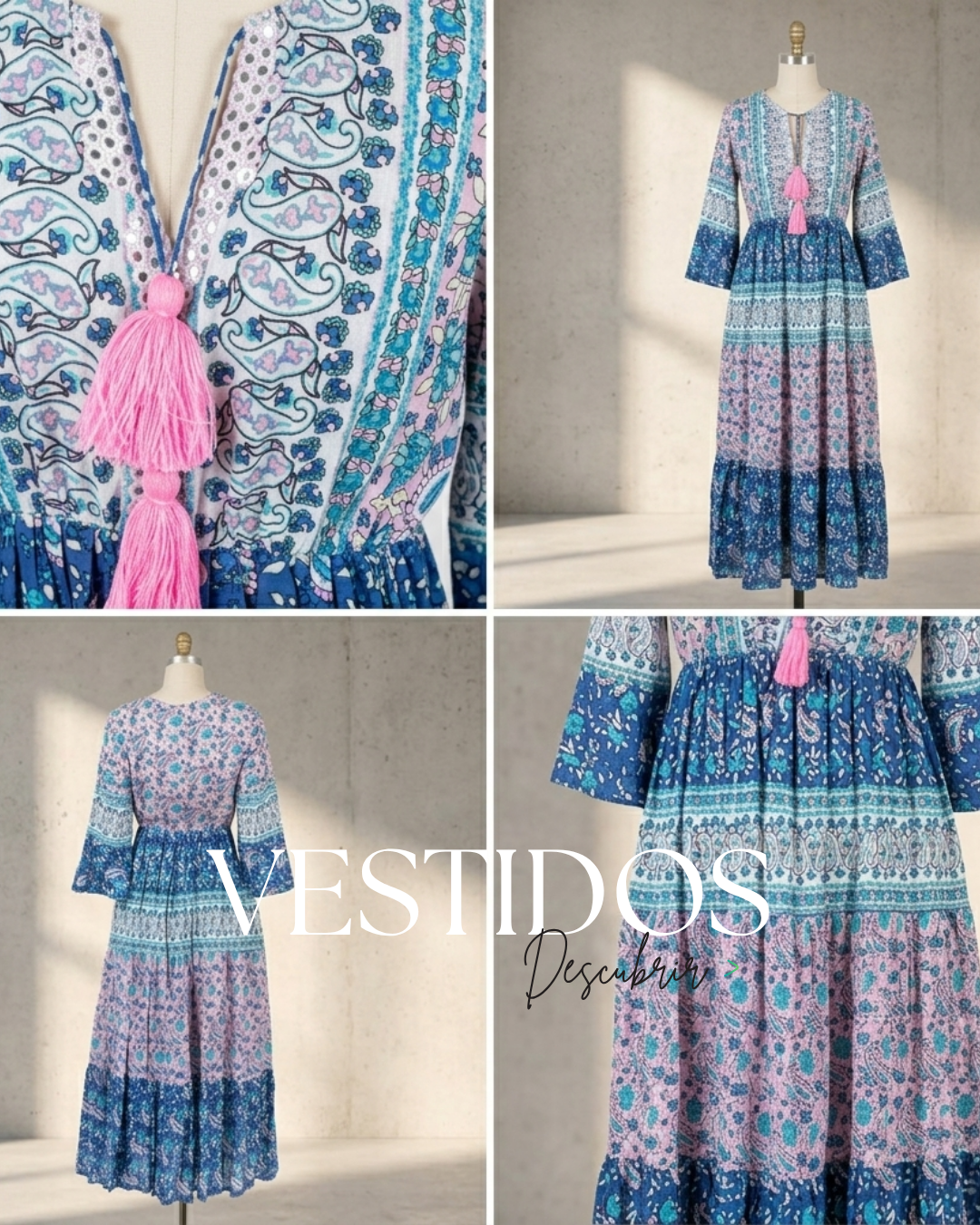 Vestido Floral Boho Mujer