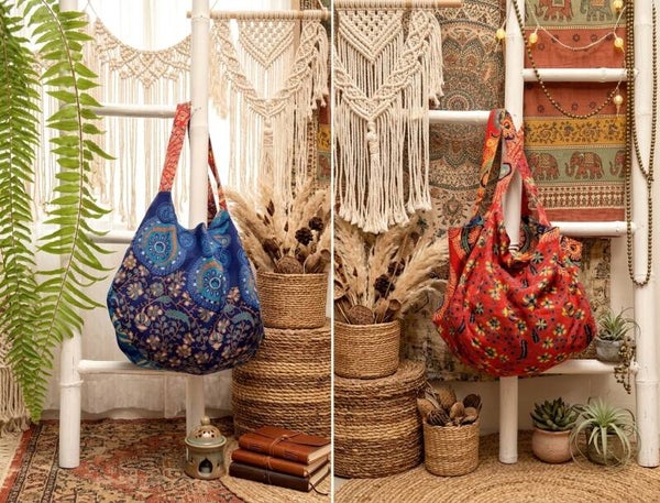 Bolso Hobo Reversible | Estilo Boho Étnico
