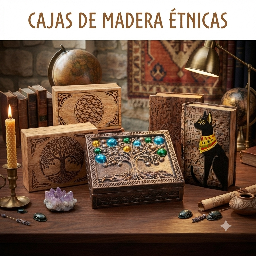 Cajas de madera étnicas