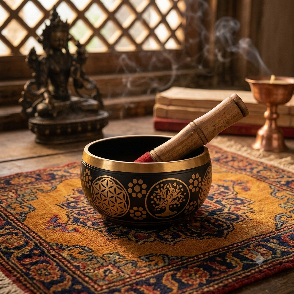 Cuenco Tibetano Flor de la Vida | Artesanal Hippie