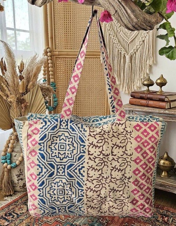 Bolso XL Gitana de Algodón Boho | Block Prints