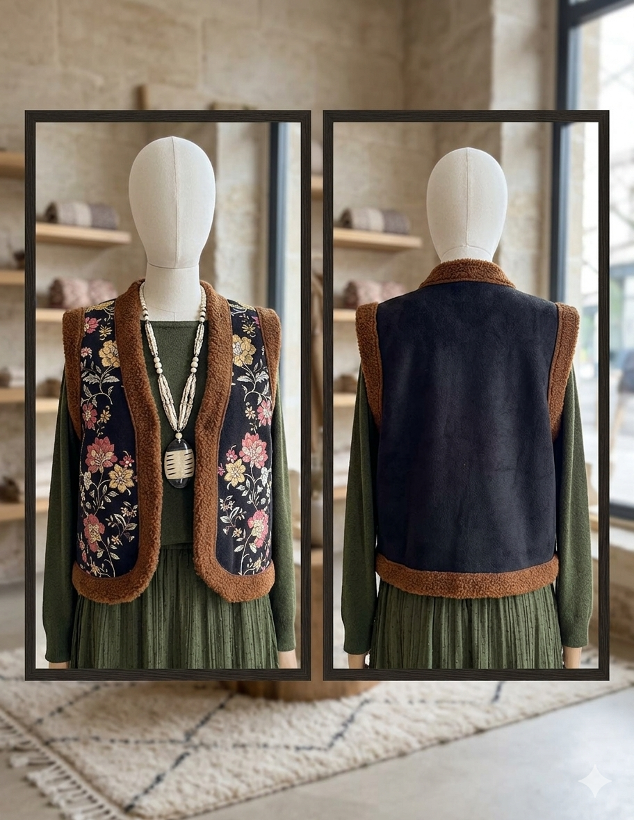 Chaleco estampado Boho Umbral | Moda Ecológica