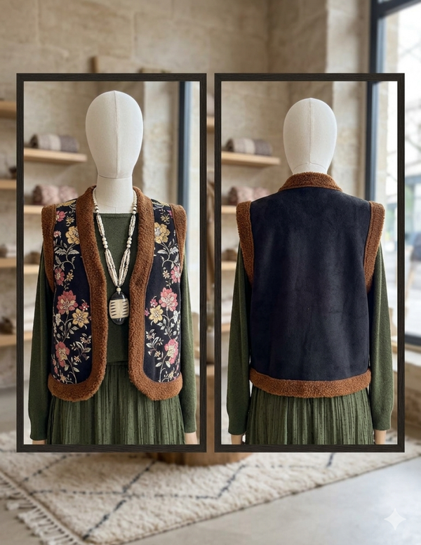 Chaleco estampado Boho Umbral | Moda Ecológica