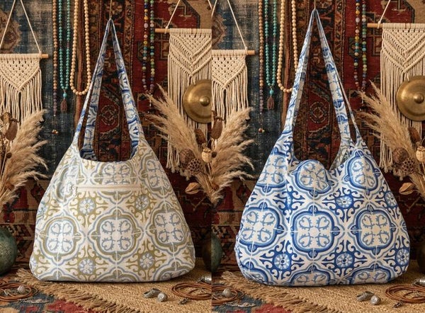 Bolso Hobo Reversible | Estampado Mosaico Boho