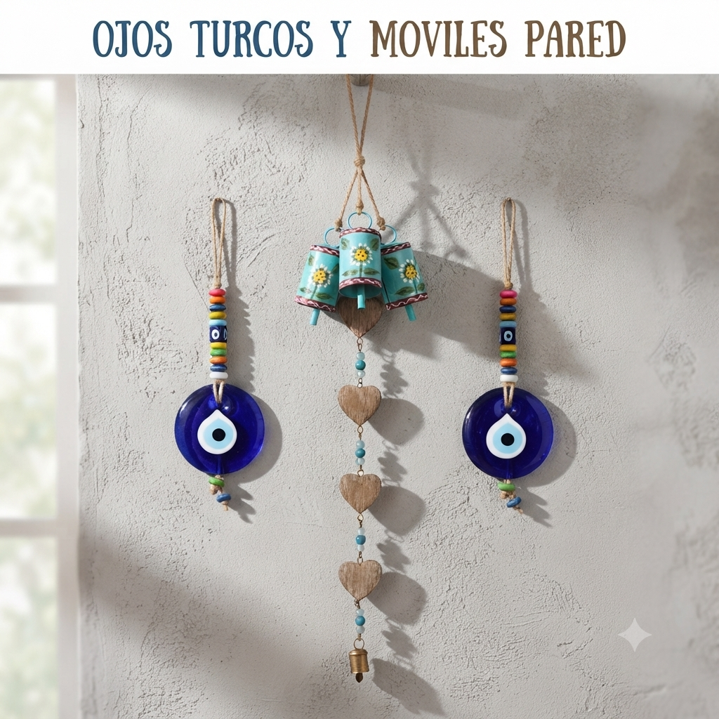 Ojos turcos de túnez y moviles para colgar en la pared