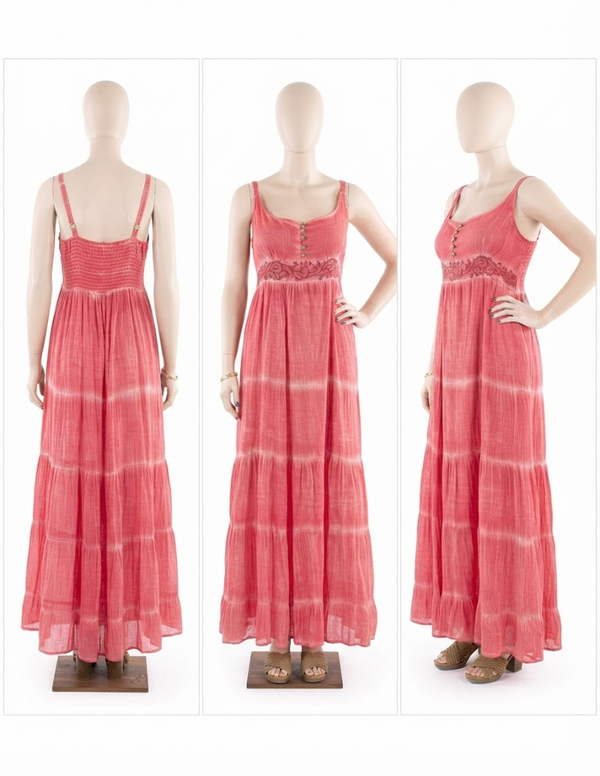 Vestido Largo Boho Tie-Dye | Estilo Hippie Chic