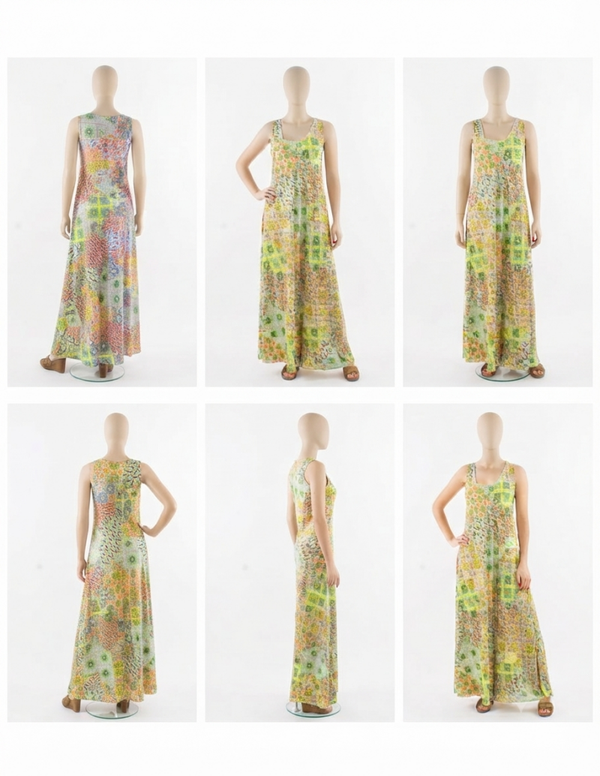 Vestido Largo Boho Multicolor Patchwork | Moda Hippie