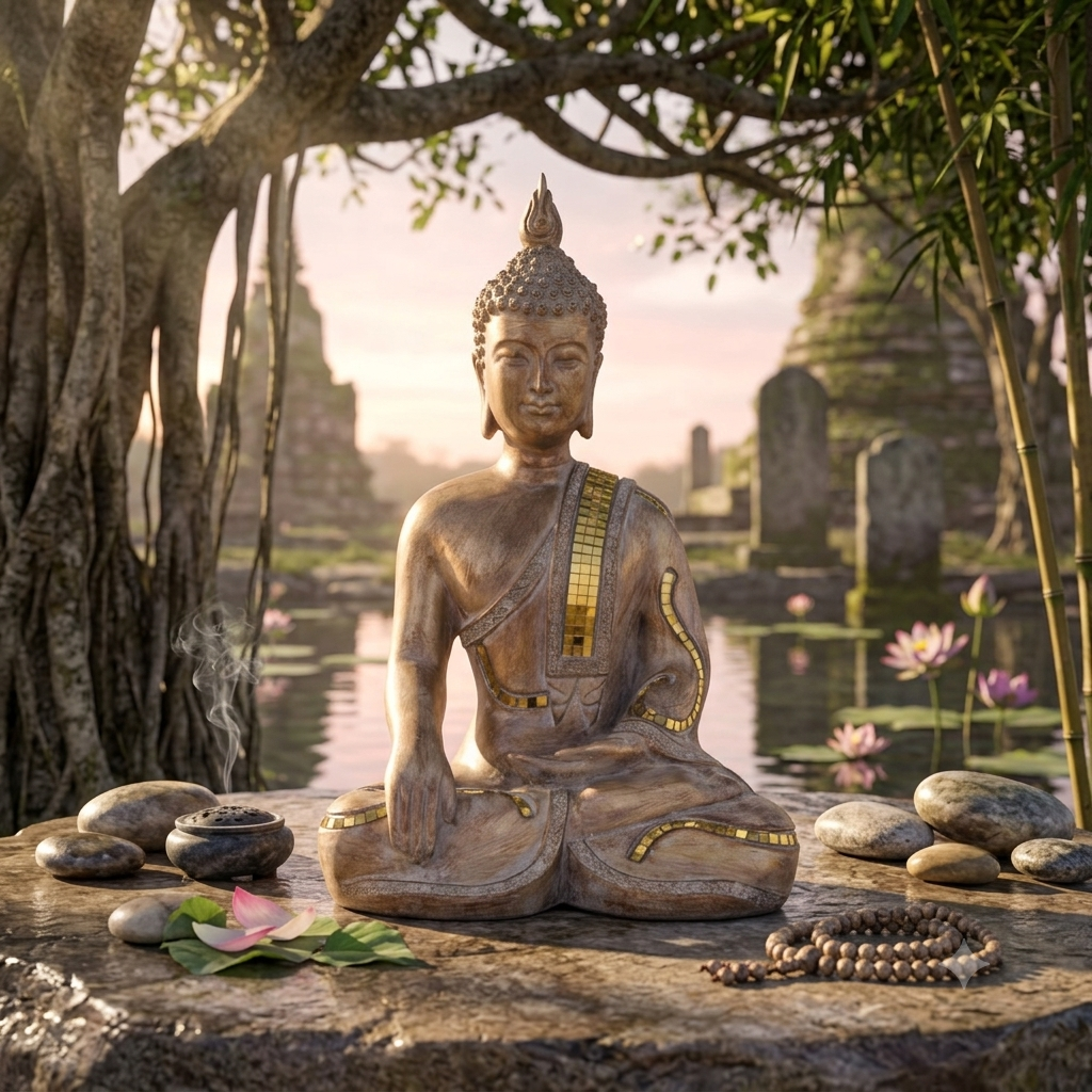 Buda Resina Dorado | Artesanal Hippie