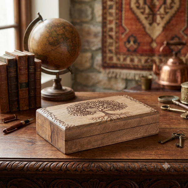 Caja Madera Árbol de la Vida | Decoraciones Hippies