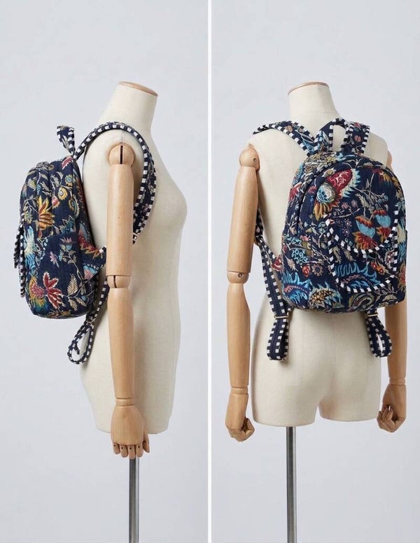 Mochila Acolchada de Algodón Estampada | Estilo Boho