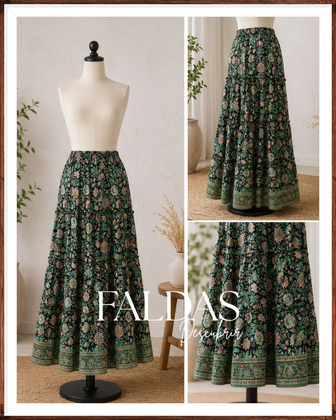 Falda Hippie Mujer Moda Boho