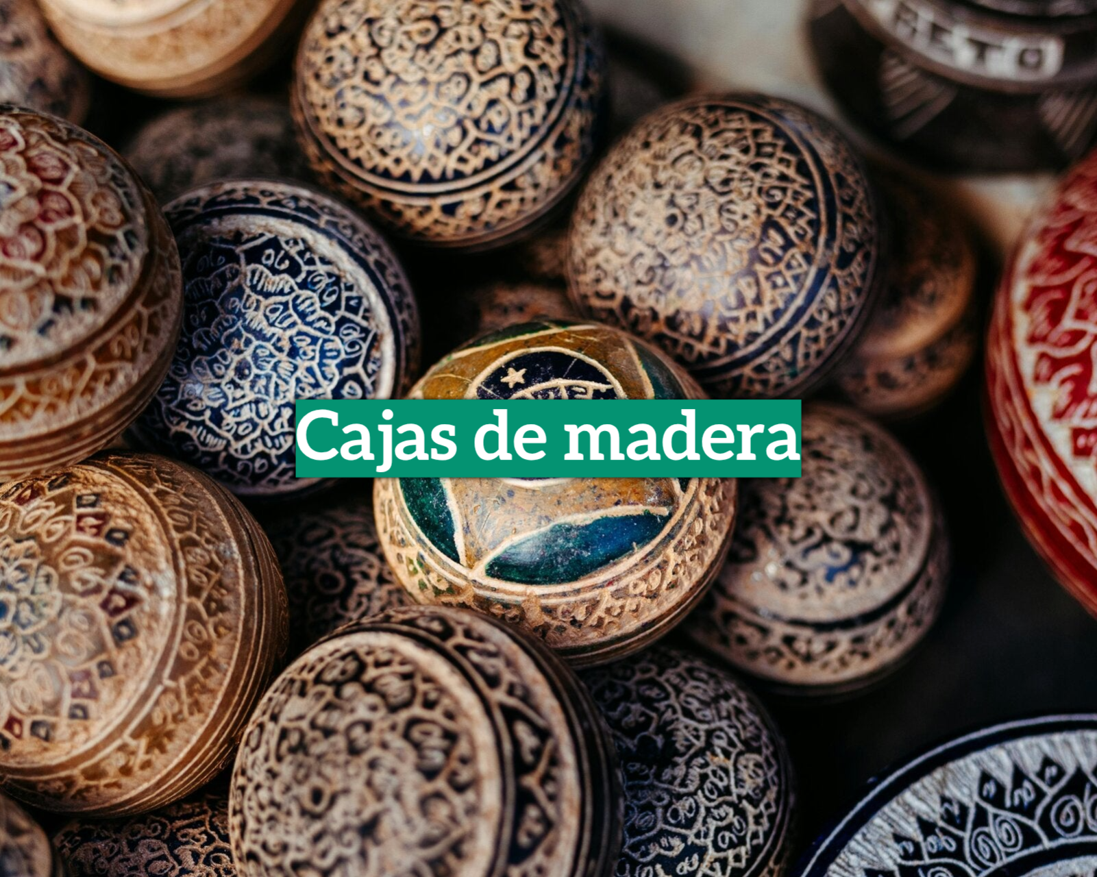 Cajas de madera étnicas