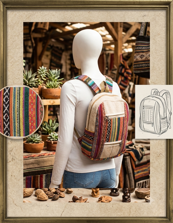 Mochila Chevrons | Mochila Tela Hippie