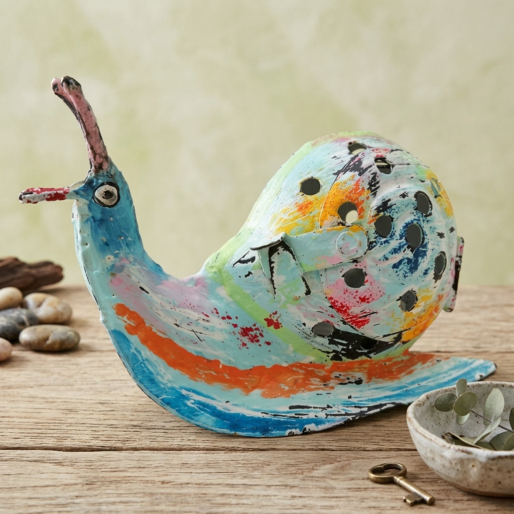 Caracol Portavelas | Decoración Artesanal de Estilo Hippie