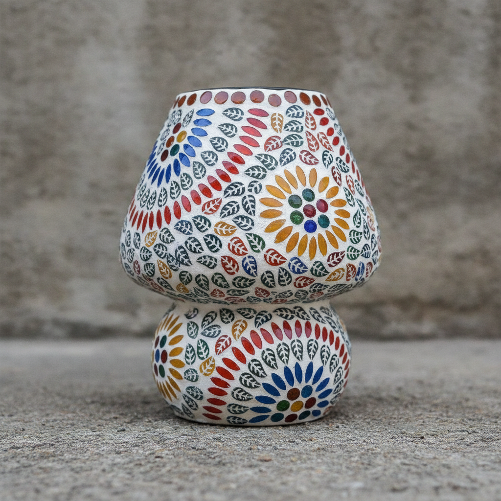 Lámpara Flor Mosaico | Hippie Artesanal