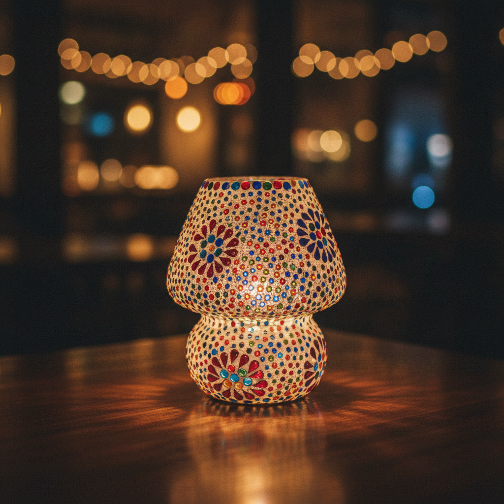 Lámpara Seta Pequeña Mosaico | Accesorios Hippies