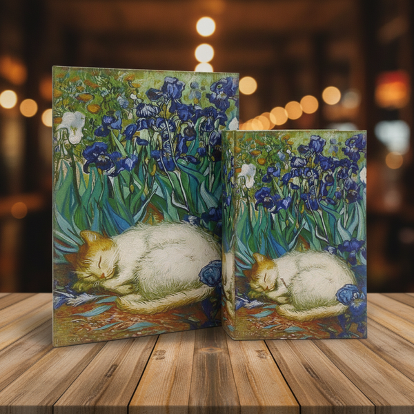 Libro Decorativo Gato | Decoración Artesanal de Estilo Hippie