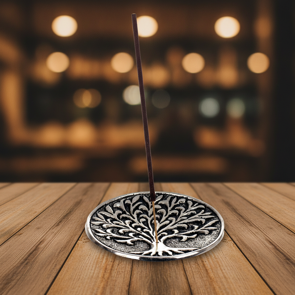 Porta Incienso Aluminio Árbol de la Vida | Decoraciones Hippies