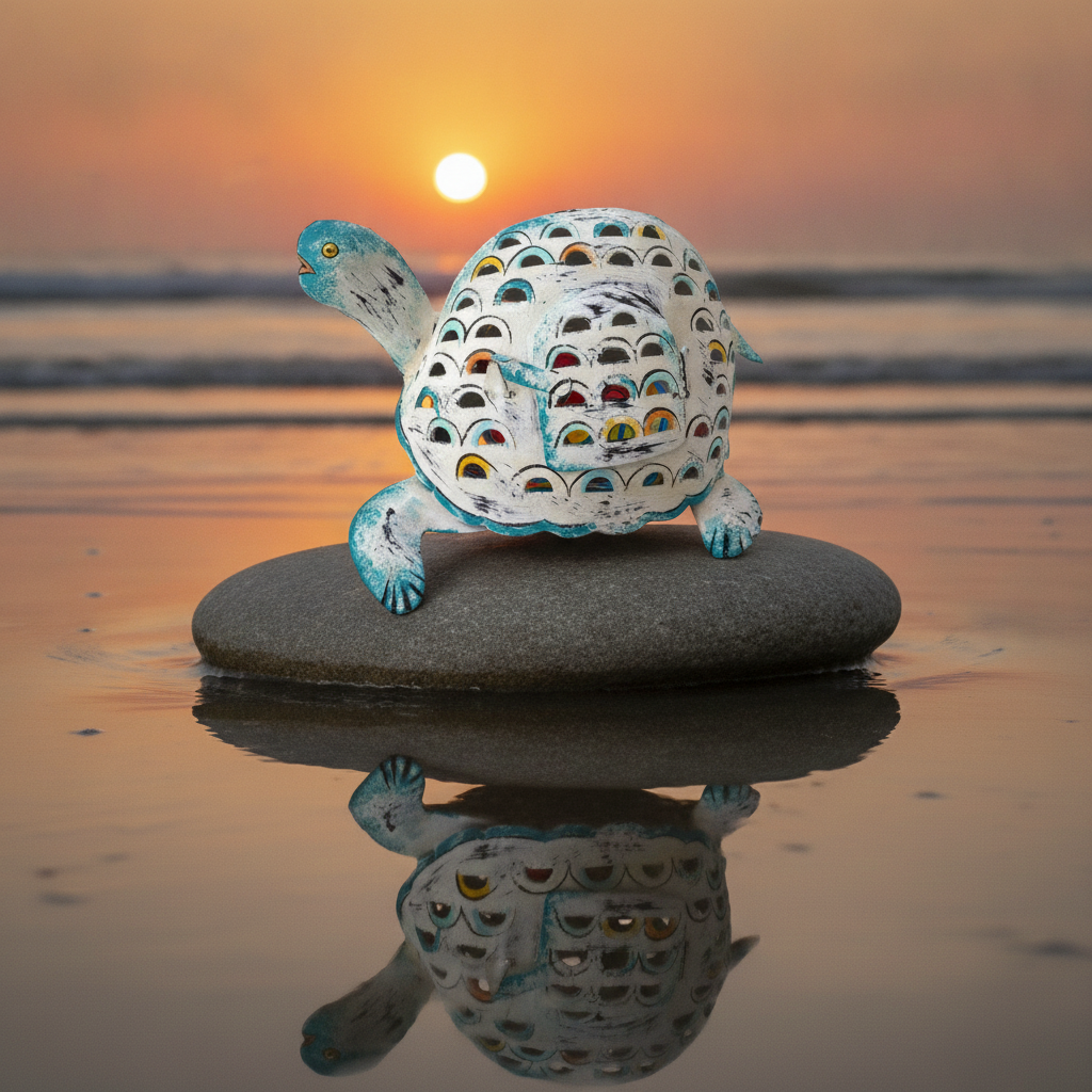 Tortuga Portavelas | Artesanía Hippie Chic