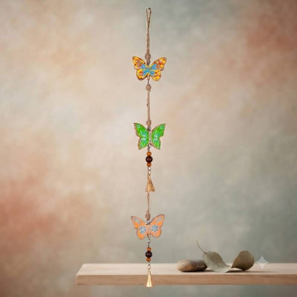 Colgante Mariposas de Madera Multicolor | Decoración Boho