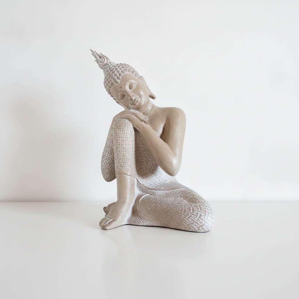 Buda del Descanso Beige | Figura Resina Zen