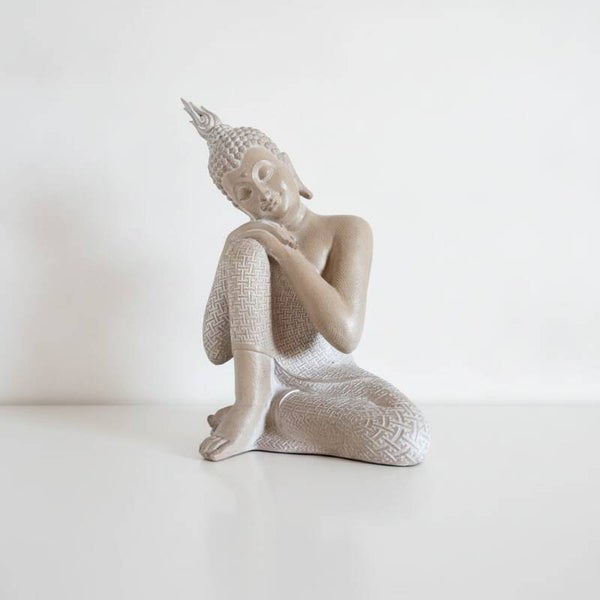 Buda del Descanso Beige | Figura Resina Zen