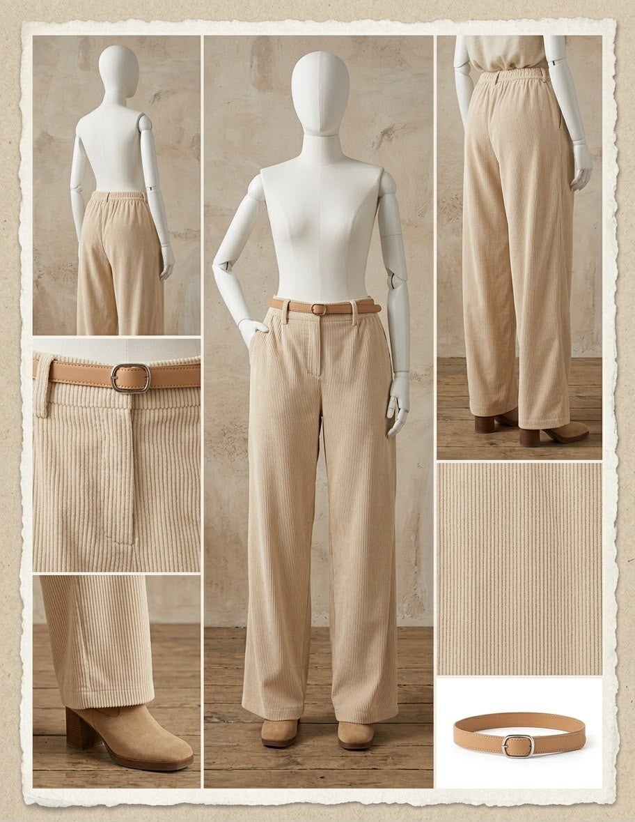 Pantalón Pune de Pana Recto