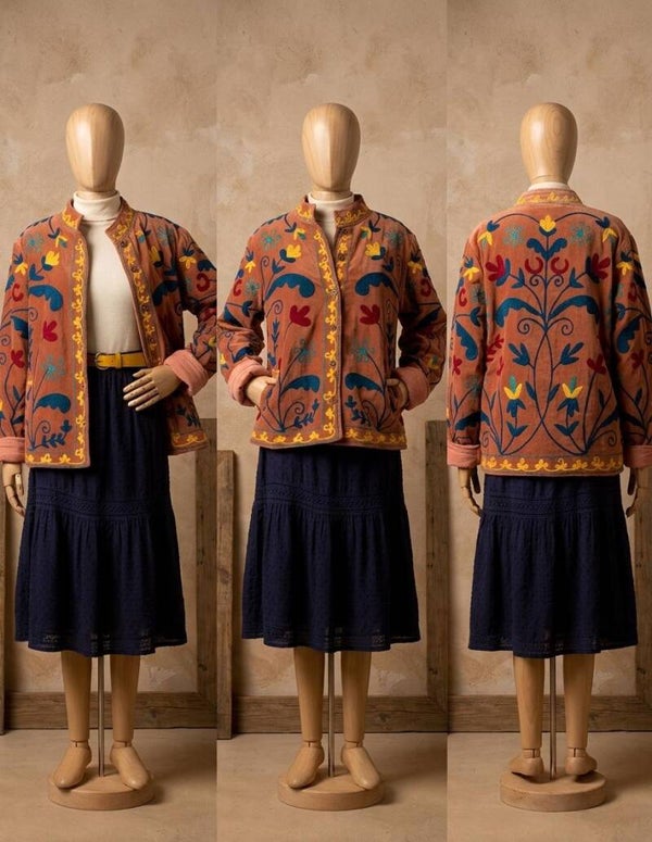 Chaqueta Srinagar Terciopelo Bordado Étnico | Moda Boho