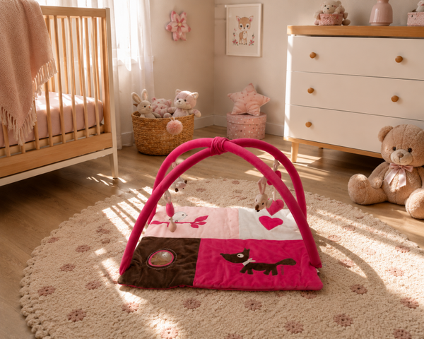 Tapis d’éveil bébé fille rose