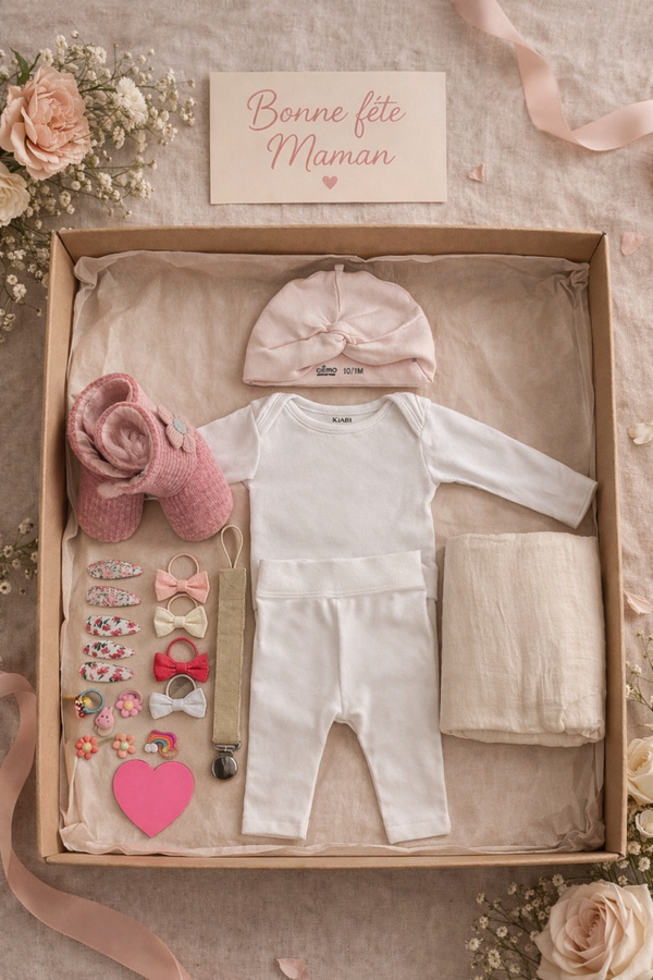 Cadeau maman 🤍 – douceur intemporelle (box personnalisable)