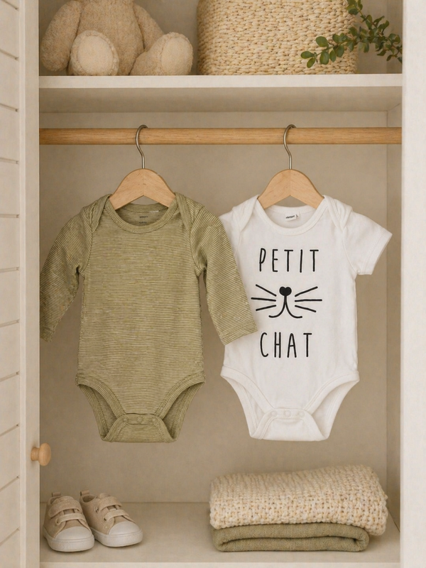 Lot de 2 bodies bébé – douceur naturelle