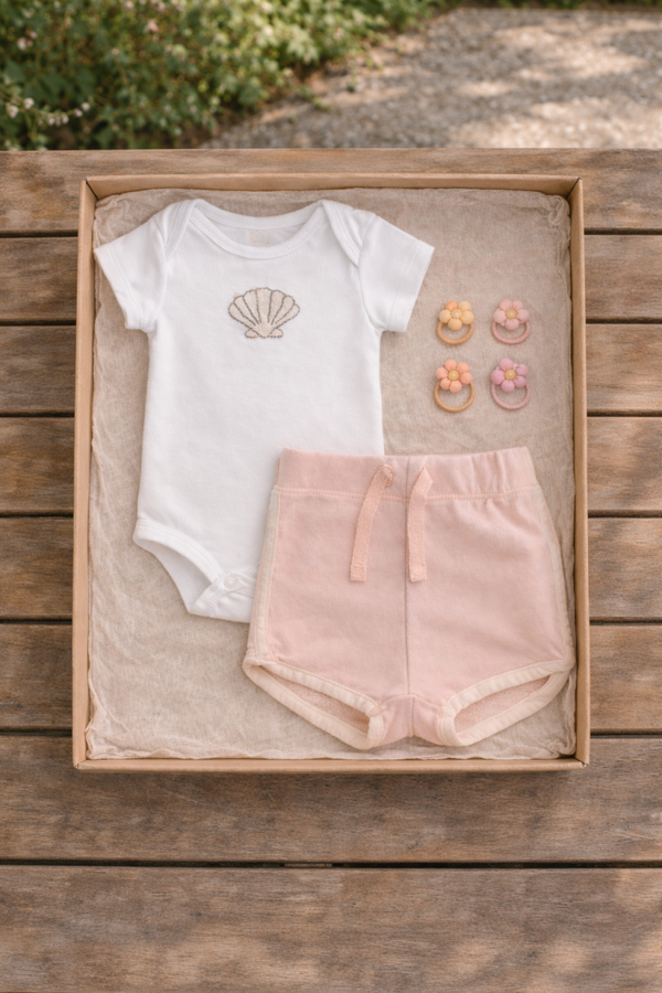 Mini box douceur – Coquillage brodé 💛