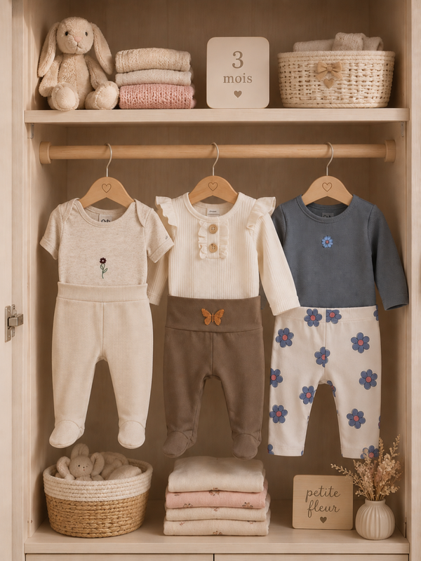 Lot bébé entièrement brodé à la main