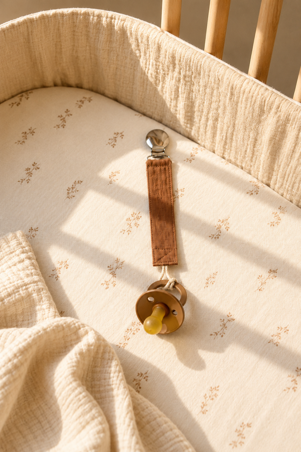Attache tétine nude sable NEUVE