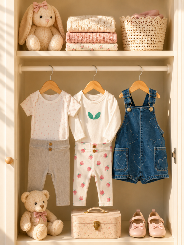 Ensemble petits cœurs & fleurs