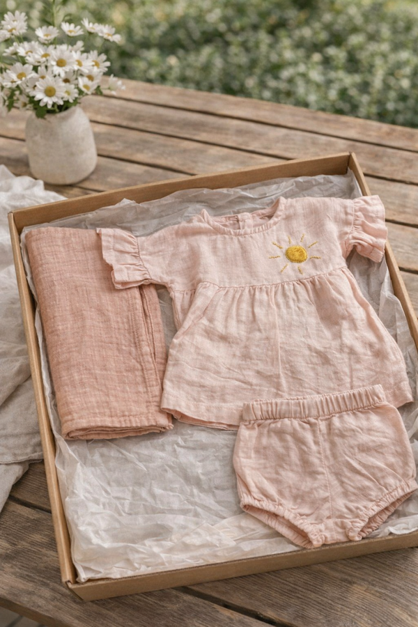 Mini box douceur - soleil brodé 💛