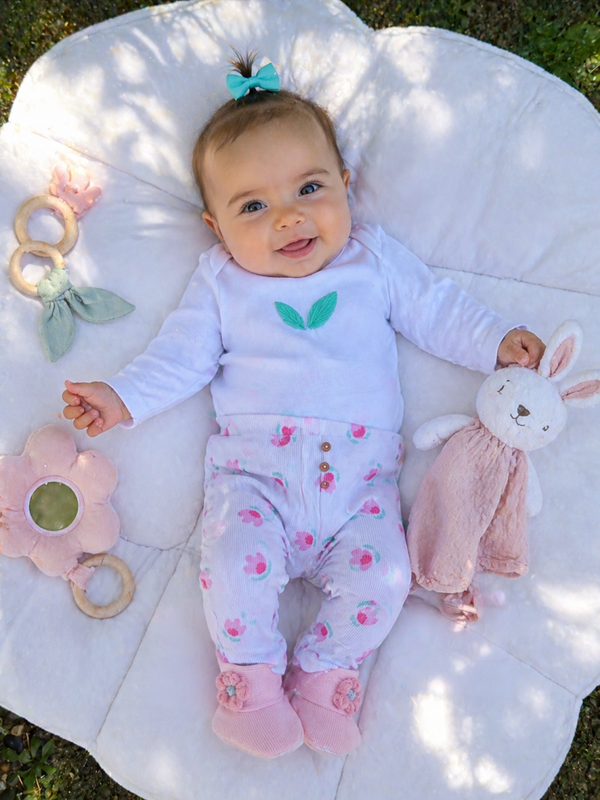 Ensemble bébé fleuri – douceur printanière