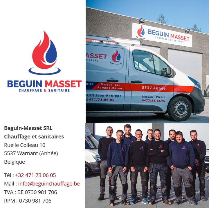 Annonce Partenaire Chauffage-Sanitaire Beguin Masset Anhée
