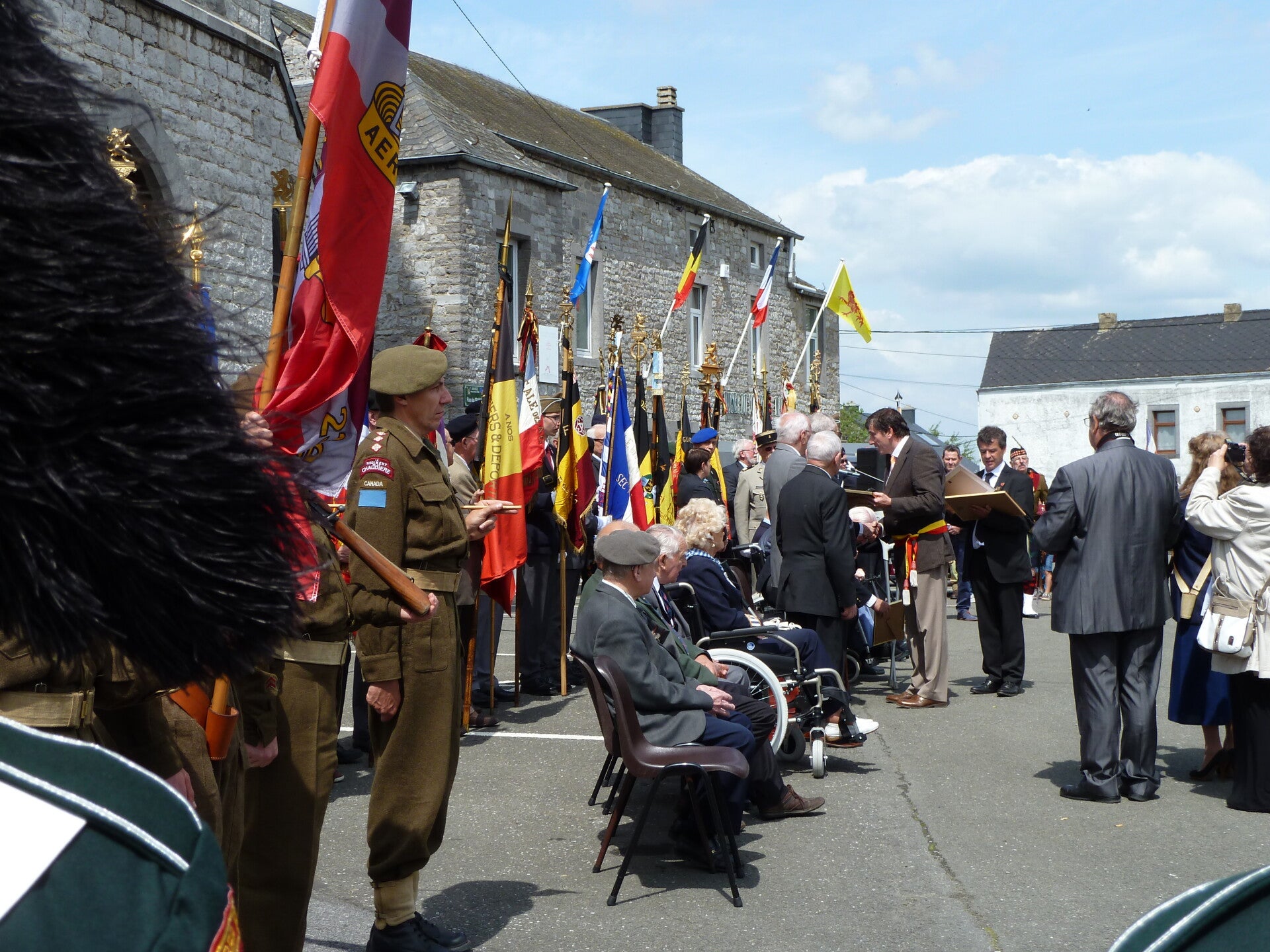 Photo prise en 2015 lors des commémorations organisées pour les 75 ans des combats de Mai 40