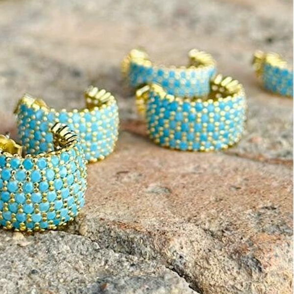 Argollas Turquesas M