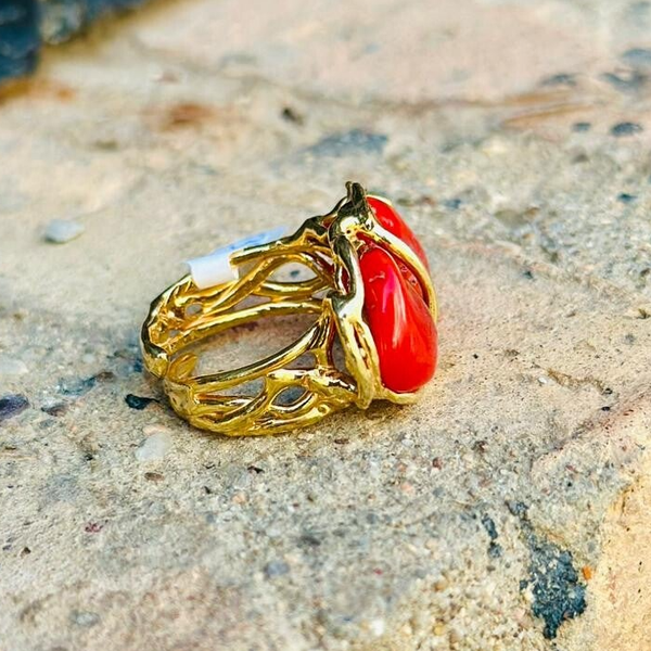 Anillo doble Coral