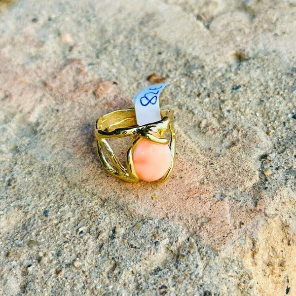 Anillo Coral de piel de ángel