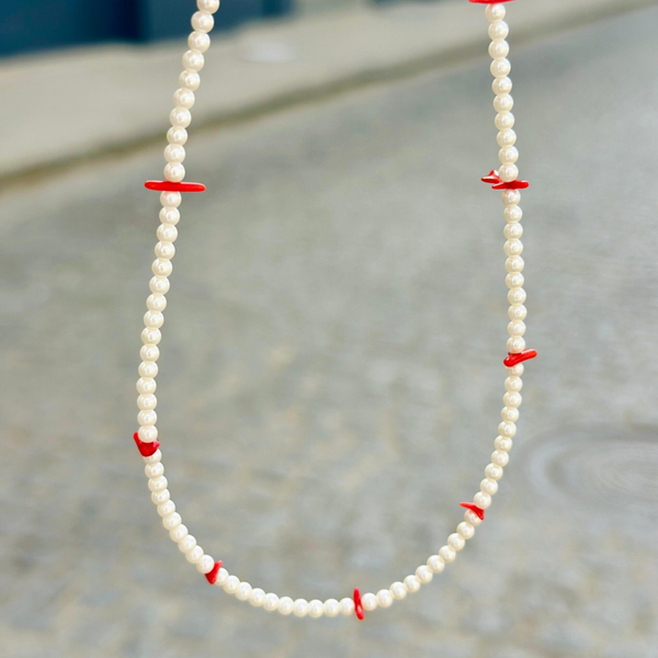 Collar Perla Coral