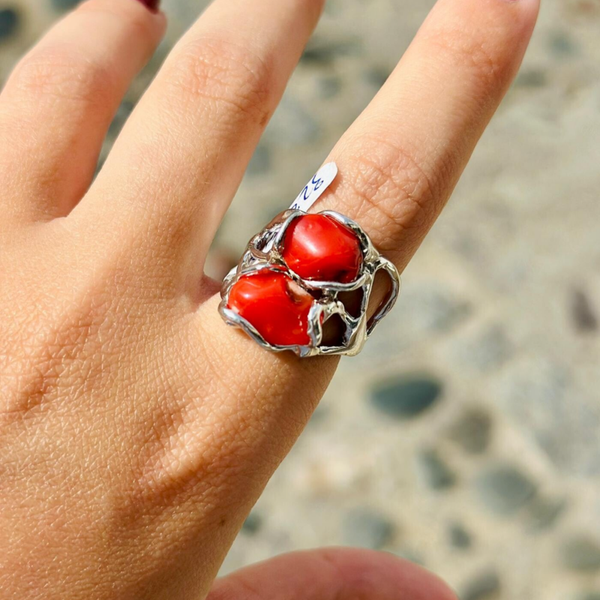 Anillo Doble Coral