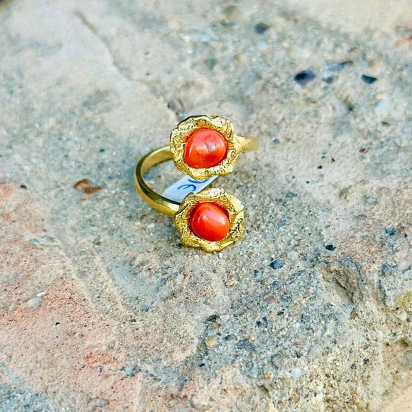 Anillo Doble Coral