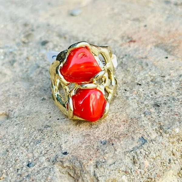 Anillo Doble Coral