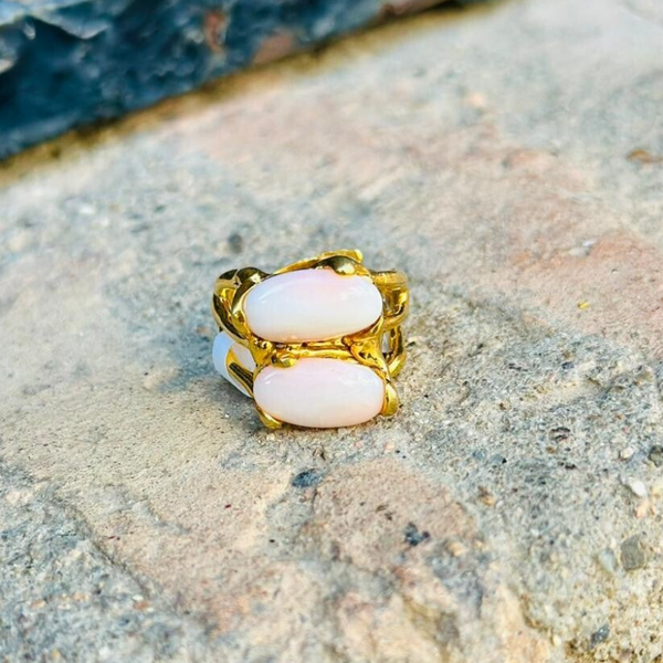 Anillo Coral Piel de Ángel