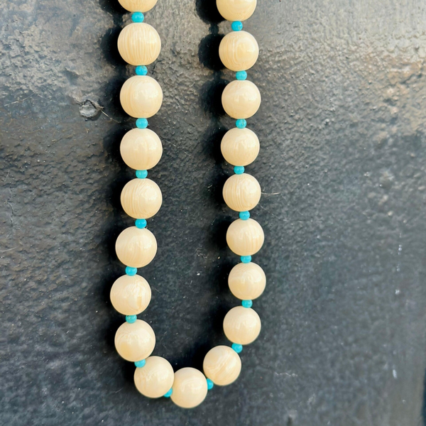 Collar Hueso Turquesa