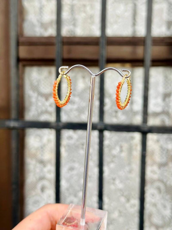 Argollas Coral Naranja