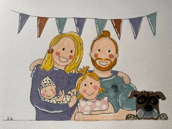 Portret illustratie Acrylstift